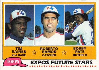 1981 Topps #479 Expos Future Stars (Tim Raines / Roberto Ramos / Bobby Pate) Front