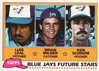 1981 Topps #577 Blue Jays Future Stars (Luis Leal / Brian Milner / Ken Schrom) Front