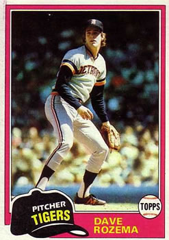 1981 Topps #614 Dave Rozema Front