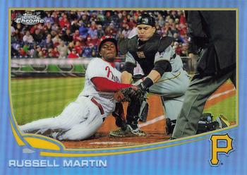 2013 Topps Chrome - Blue Refractors #89 Russell Martin Front