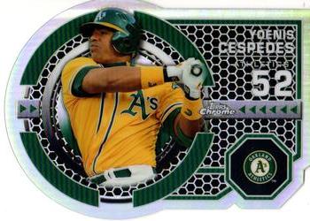 2013 Topps Chrome - Dynamic Die Cuts #DY-YC Yoenis Cespedes Front