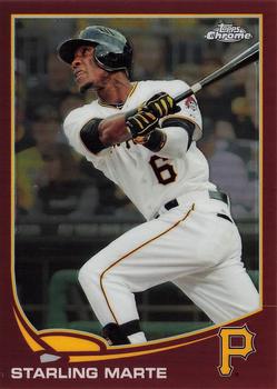 2013 Topps Chrome - Red Refractors #81 Starling Marte Front