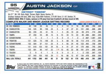 2013 Topps Chrome - Refractors #95 Austin Jackson Back