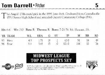 1997 Best Midwest League Top Prospects #5 Tom Darrell Back