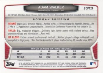 2013 Bowman Chrome - Prospects #BCP121 Adam Walker Back