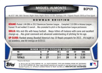 2013 Bowman Chrome - Prospects #BCP131 Miguel Almonte Back