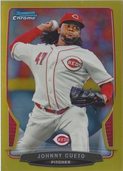 2013 Bowman Chrome - Gold Refractors #117 Johnny Cueto Front