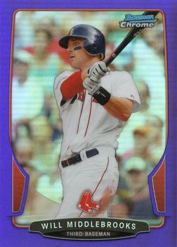 2013 Bowman Chrome - Purple Refractors #91 Will Middlebrooks Front