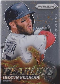 2013 Panini Prizm - Fearless #F14 Dustin Pedroia Front