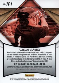 2013 Panini Prizm - Top Prospects #TP1 Carlos Correa Back