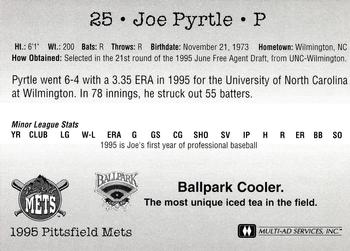 1995 Multi-Ad Pittsfield Mets #NNO Joe Pyrtle Back