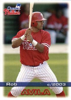 2003 Grandstand Clearwater Phillies #NNO Rob Avila Front