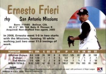 2009 Grandstand San Antonio Missions #NNO Ernesto Frieri Back
