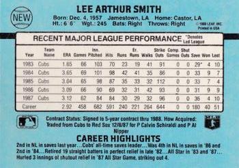 1988 Donruss Boston Red Sox Team Collection #NEW Lee Smith Back