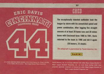 2013 Panini Hometown Heroes - City Hall Signatures #CHED Eric Davis Back