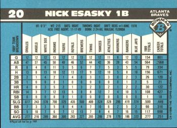 1990 Bowman - Limited Edition (Tiffany) #20 Nick Esasky Back