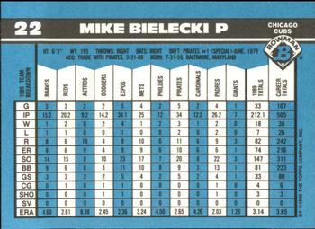 1990 Bowman - Limited Edition (Tiffany) #22 Mike Bielecki Back