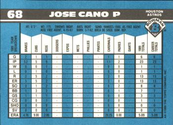 1990 Bowman - Limited Edition (Tiffany) #68 Jose Cano Back