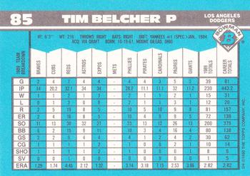 1990 Bowman - Limited Edition (Tiffany) #85 Tim Belcher Back
