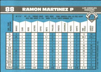 1990 Bowman - Limited Edition (Tiffany) #88 Ramon Martinez Back