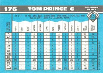 1990 Bowman - Limited Edition (Tiffany) #176 Tom Prince Back
