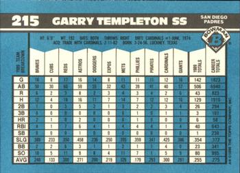 1990 Bowman - Limited Edition (Tiffany) #215 Garry Templeton Back