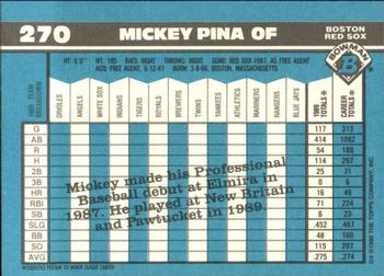 1990 Bowman - Limited Edition (Tiffany) #270 Mickey Pina Back