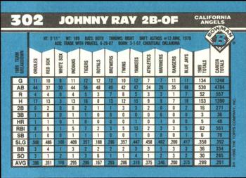 1990 Bowman - Limited Edition (Tiffany) #302 Johnny Ray Back