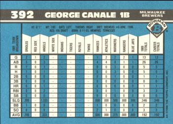 1990 Bowman - Limited Edition (Tiffany) #392 George Canale Back