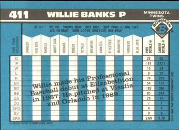 1990 Bowman - Limited Edition (Tiffany) #411 Willie Banks Back