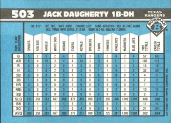 1990 Bowman - Limited Edition (Tiffany) #503 Jack Daugherty Back