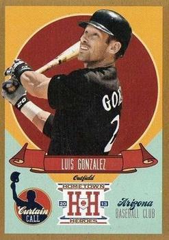 2013 Panini Hometown Heroes - Curtain Call Gold #CC1 Luis Gonzalez Front