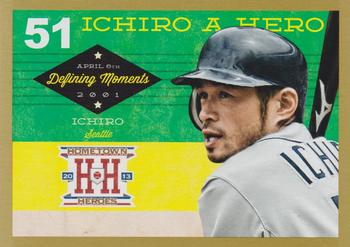 2013 Panini Hometown Heroes - Defining Moments Gold #DM11 Ichiro Suzuki Front