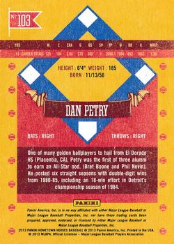 2013 Panini Hometown Heroes - States #103 Dan Petry Back