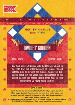 2013 Panini Hometown Heroes - States #229 Dwight Gooden Back