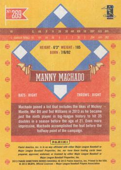 2013 Panini Hometown Heroes - States #269 Manny Machado Back
