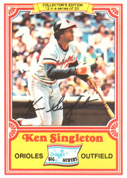 1981 Topps Drake's Big Hitters #12 Ken Singleton Front