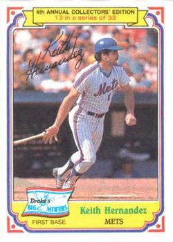 1984 Topps Drake's Big Hitters #13 Keith Hernandez Front