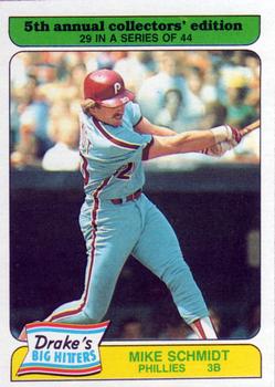1985 Topps Drake's Big Hitters #29 Mike Schmidt Front