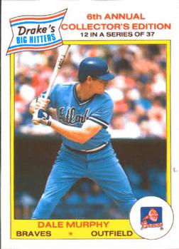 1986 Drake's Big Hitters #12 Dale Murphy Front