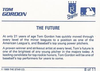 1989 Star Tom Gordon #8 Tom Gordon Back