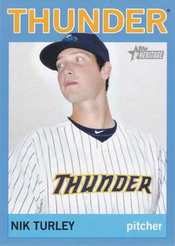 2013 Topps Heritage Minor League - Blue #163 Nik Turley Front