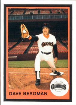 1983 Mother's Cookies San Francisco Giants #18 Dave Bergman Front