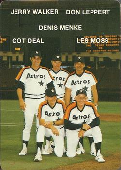1984 Mother's Cookies Houston Astros #27 Astros' Coaches - Cot Deal / Don Leppert / Denis Menke / Les Moss / Jerry Walker Front