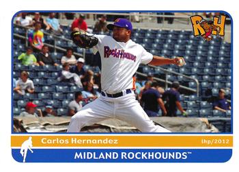 2012 Grandstand Midland RockHounds #NNO Carlos Hernandez Front