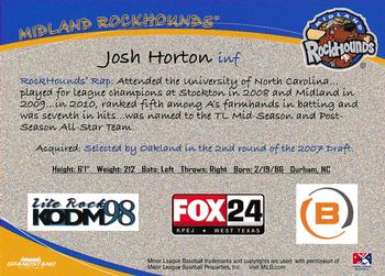 2012 Grandstand Midland RockHounds #NNO Josh Horton Back
