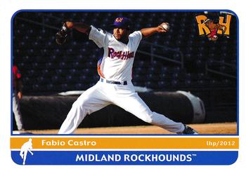 2012 Grandstand Midland RockHounds #NNO Fabio Castro Front