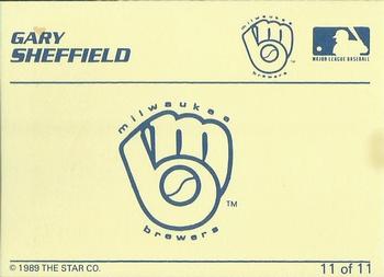 1989 Star Gary Sheffield #11 Gary Sheffield Back