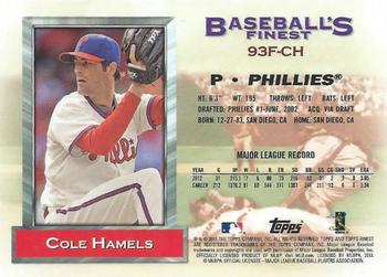 2013 Finest - 1993 Finest #93F-CH Cole Hamels Back