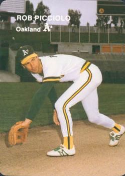 1985 Mother's Cookies Oakland Athletics #13 Rob Picciolo Front
